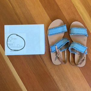 Ancient Greek Sandals denim sandals. Size 39.